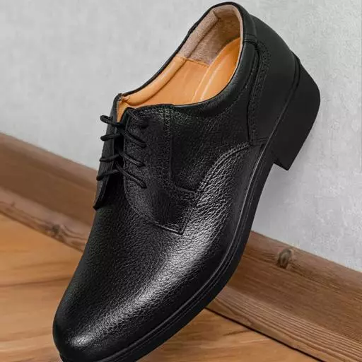 کفش چرم مجلسی مردانه مدل t24 برند آذر پلاس با ارسال رایگان
