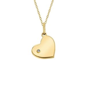 گردنبند طلا 18 عیار زنانه قیراط طرح قلب کد GH3671